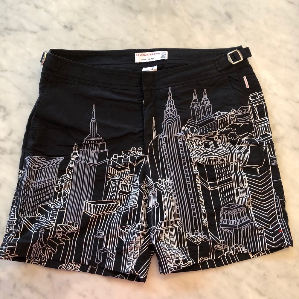 Olebar Brown bulldog men’s swim short.
